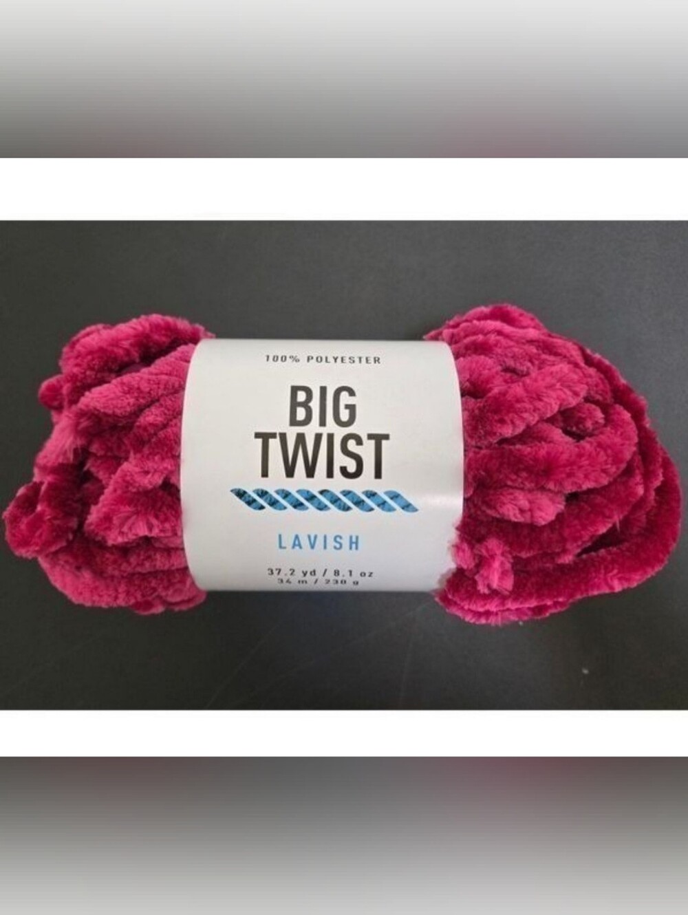 BIG TWIST LAVISH VELVET YARN Garnet, 8.1vounces